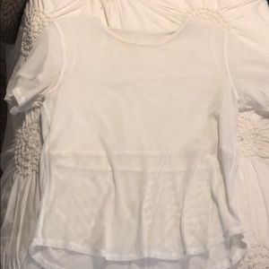White Mesh LuluLemon Top